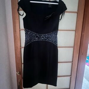 Terani Couture dark navy with Embellished Waist size 8